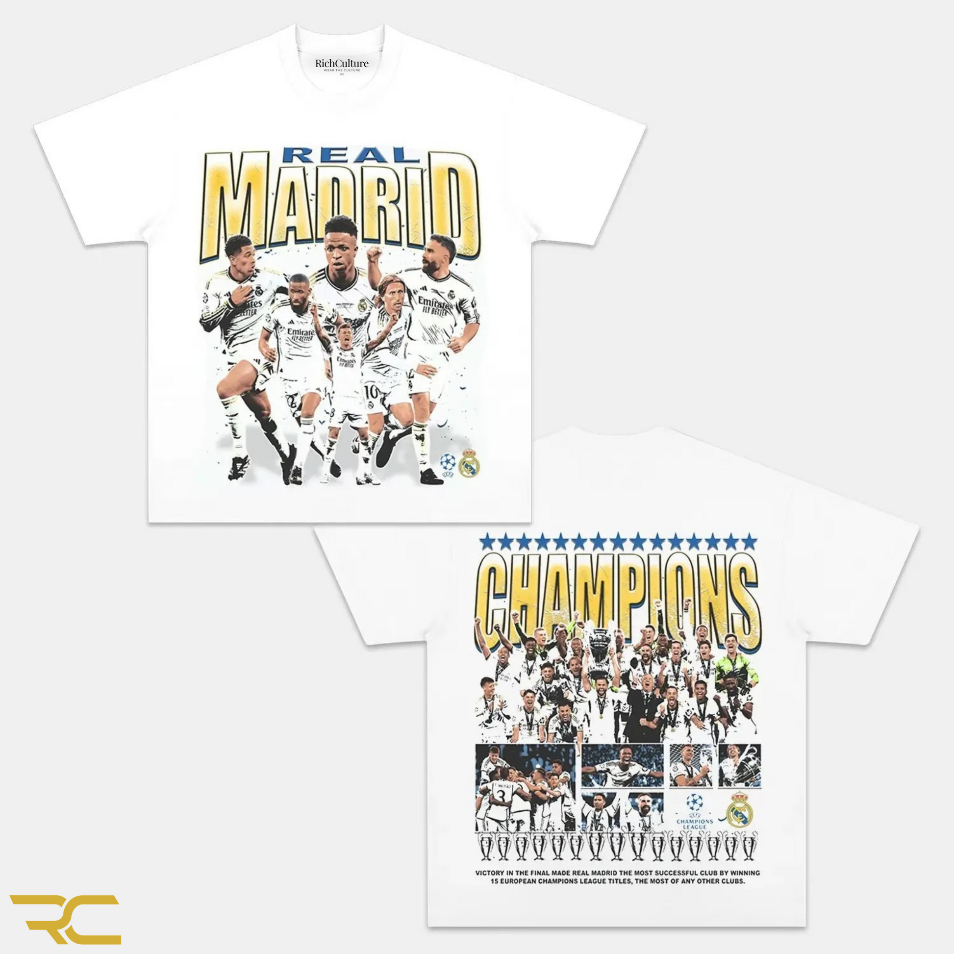 REAL MADRID 15X CHAMPIONS LEAGUE TEE - RichCulture