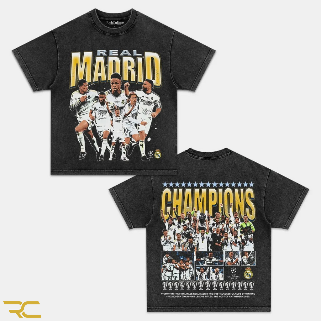 REAL MADRID 15X CHAMPIONS LEAGUE TEE - RichCulture