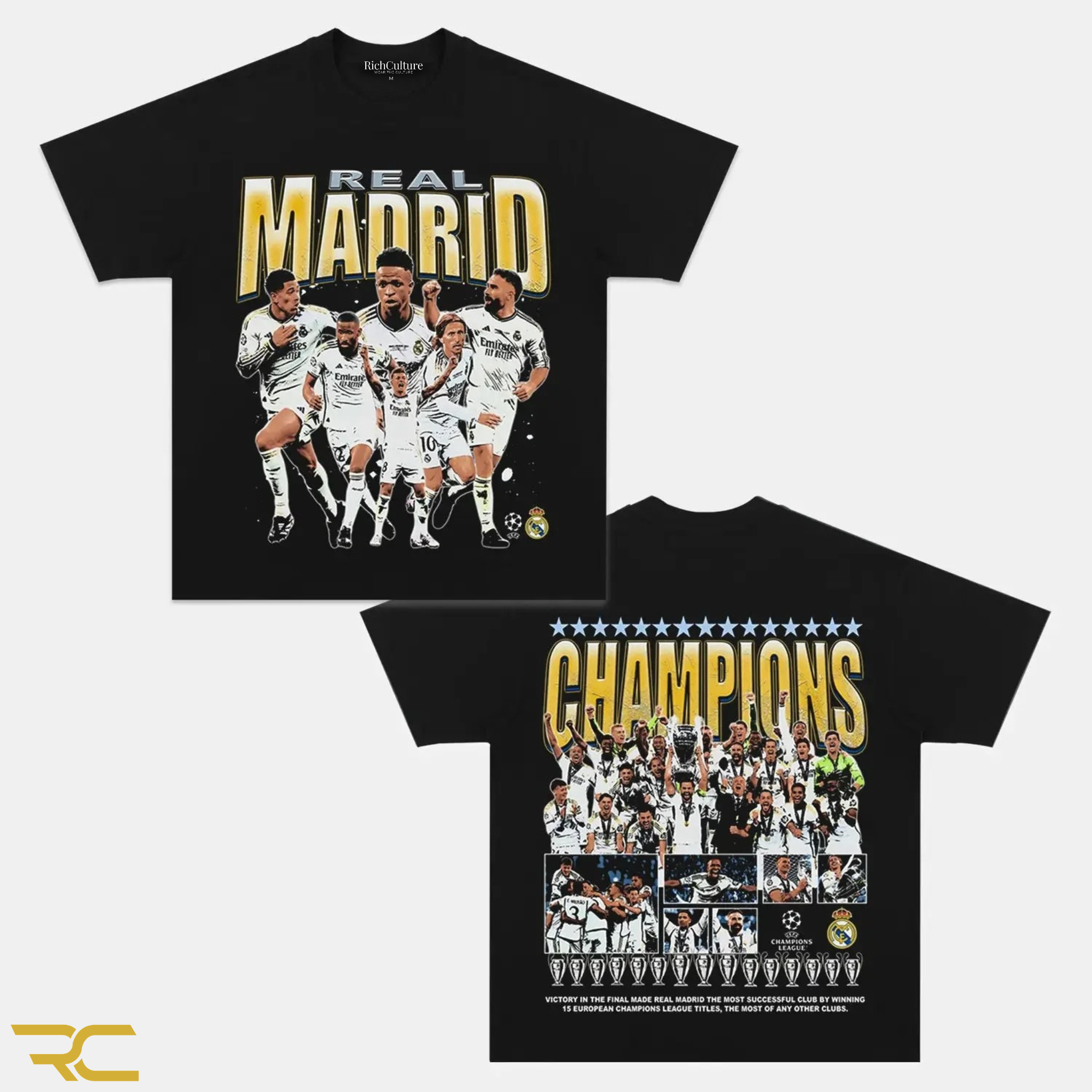 REAL MADRID 15X CHAMPIONS LEAGUE TEE - RichCulture