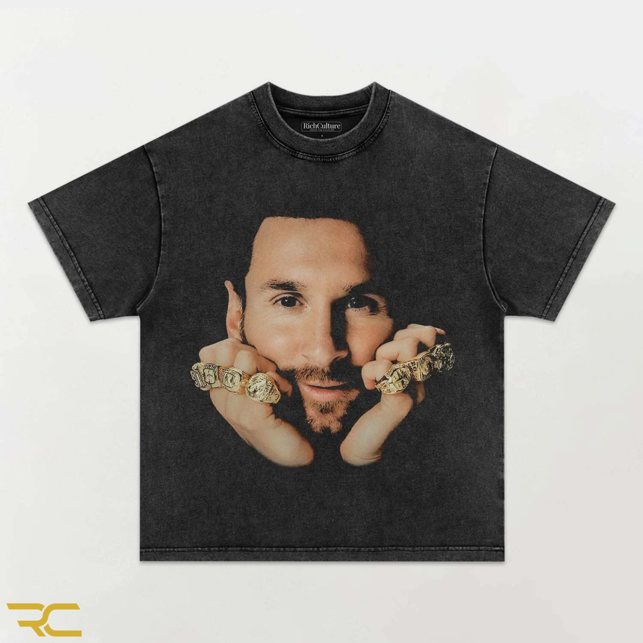LIONEL MESSI GOLD RING GRAPHIC TEE - RichCulture