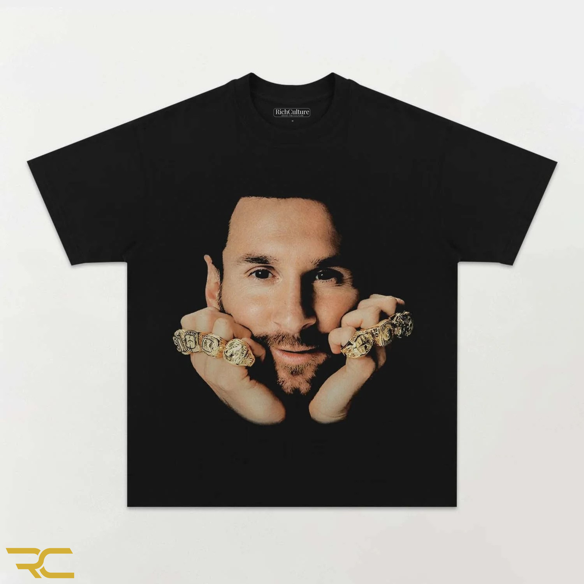 LIONEL MESSI GOLD RING GRAPHIC TEE - RichCulture